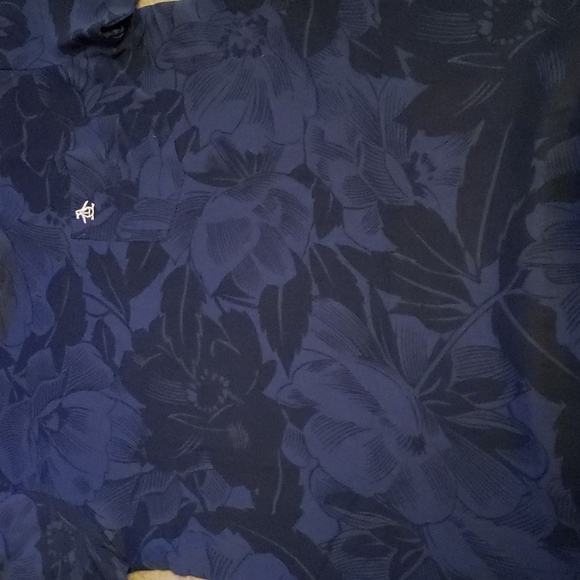 Original Penguin Blue Floral Polo like Dress T Shirt - Picture 3 of 4